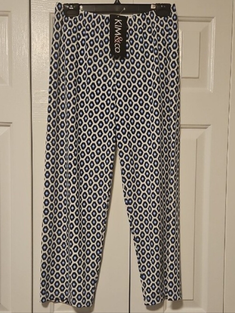 ๐3/$30 NWT Kim & Co Brazil Knit 2 Pc Lounge Set Top Pants Abstract S/P - Picture 4 of 6